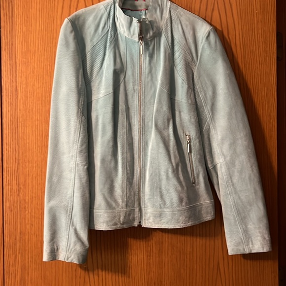 Vintage Leather Suede Zip front jacket - Picture 4 of 11